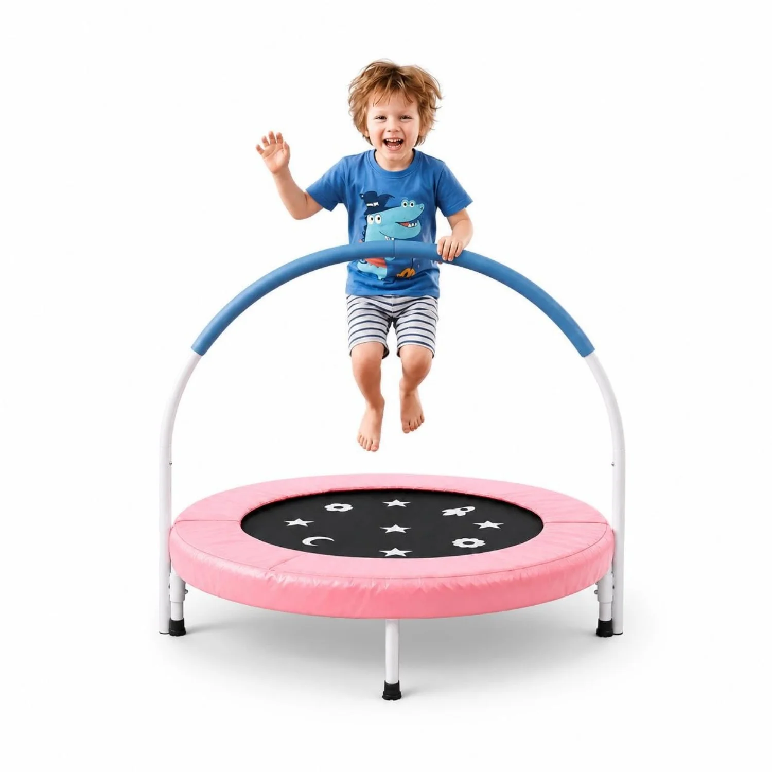 Image of 36,2" Mini-Trampolin für Kleinkinder im Alter von 3-6 Jahren, Geschlossener Sicherheits-Kindertrampolin, für Innen- und Außenbereich