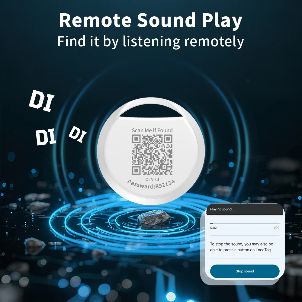 حقيبة تعقب QR Code Android لتحديد المواقع ضد الخسارة تعمل مع تطبيق Google's Find Hub Navigate Smart Home Item Finder لـ Xiaomi Pixel #6