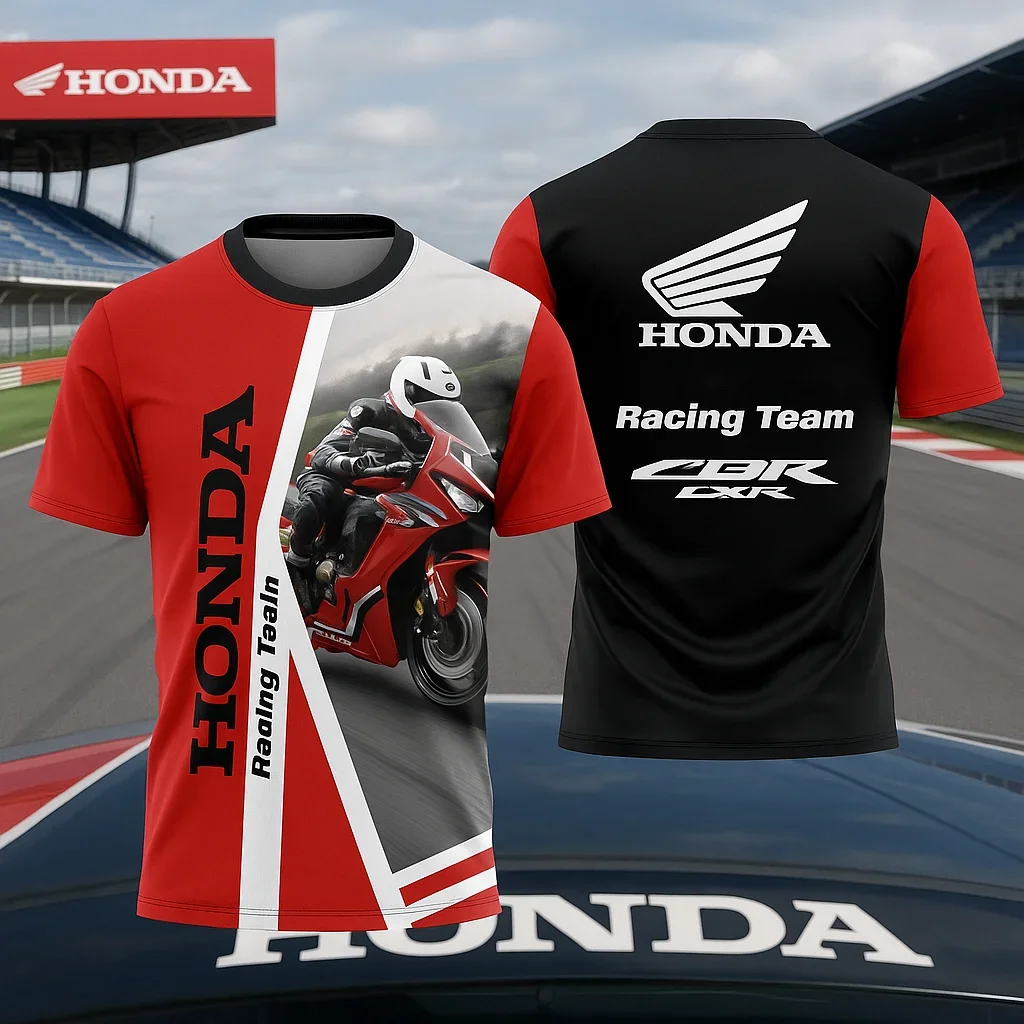 

Mens Honda Motorcycle Team Jersey Street Riding TShirt Quick Dry Breathable Comfortable Short Sleeve Daily Wear Men's clothing