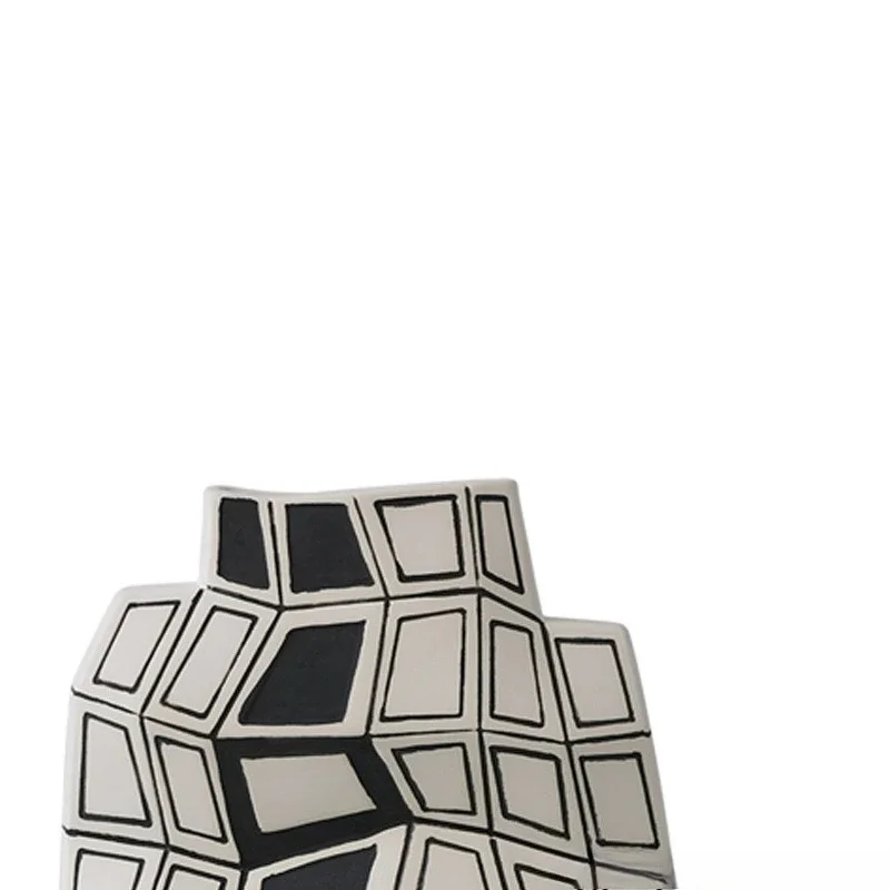 مزهرية سيراميك حديثة وبسيطة، نموذج منزلي، أدوات زهور مجففة، زينة لطاولة الطعام الناعمة