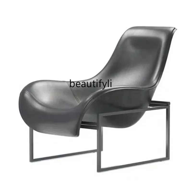 Modern Light Luxury Fiberglass Peaked Chair Bedroom Hotel Homestay Single Leisure Recliner Matt Chair