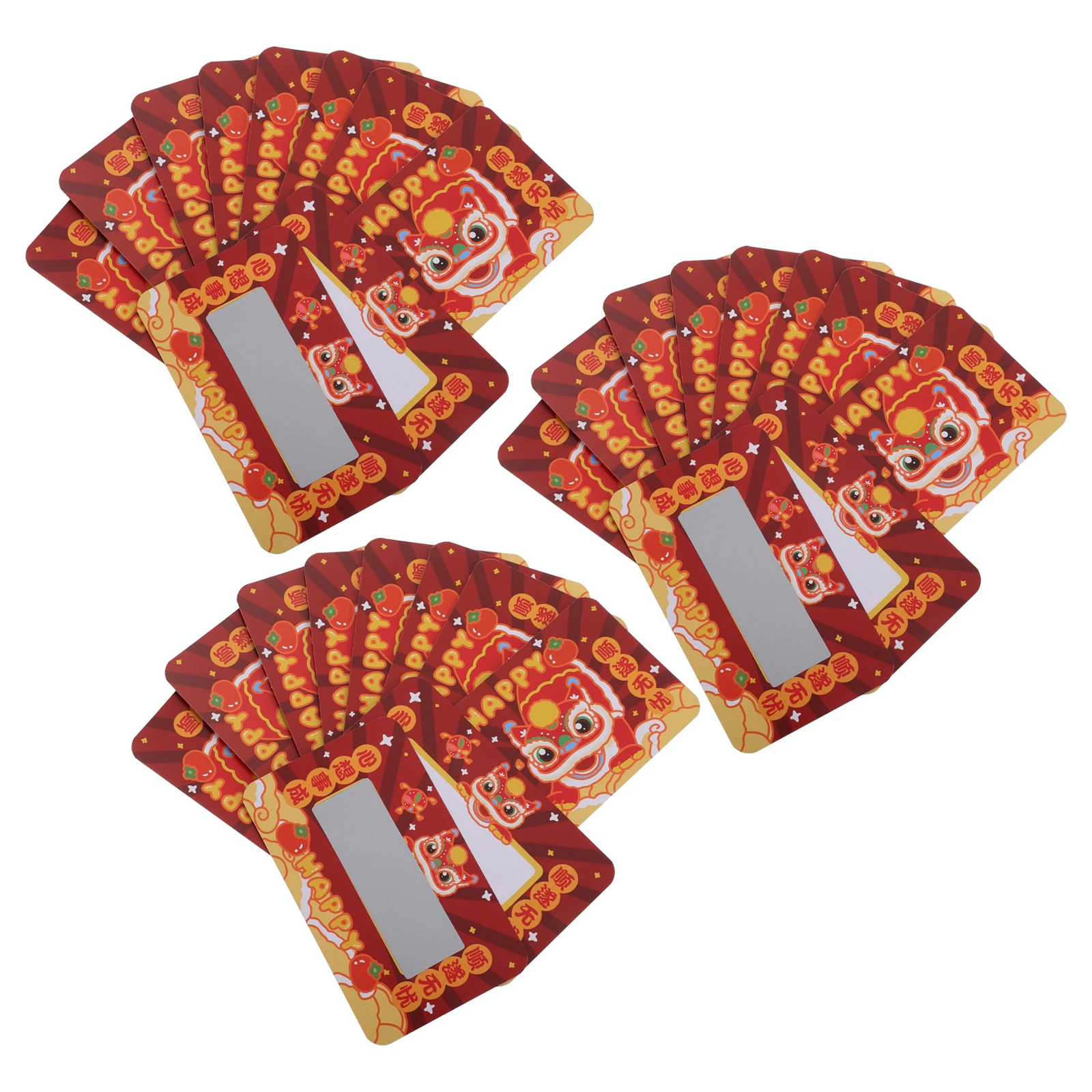 

30pcs Scratch Card Gift Lunar New Year Decorations Chinese Cards Fortune Favors Party Games Gifts Novelty Keepsakes Prizes