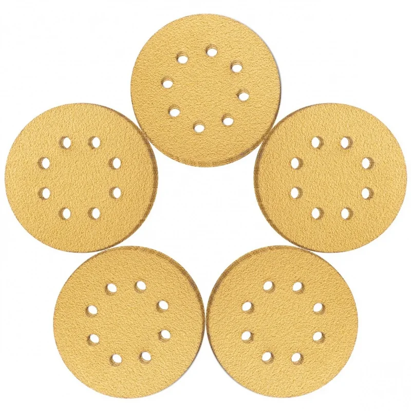 50pcs-set 40sets-carton 5in 60 80 120 220 320Grit Sanding Discs Abrasive Tools Paper Pad for Orbit m18 Sander