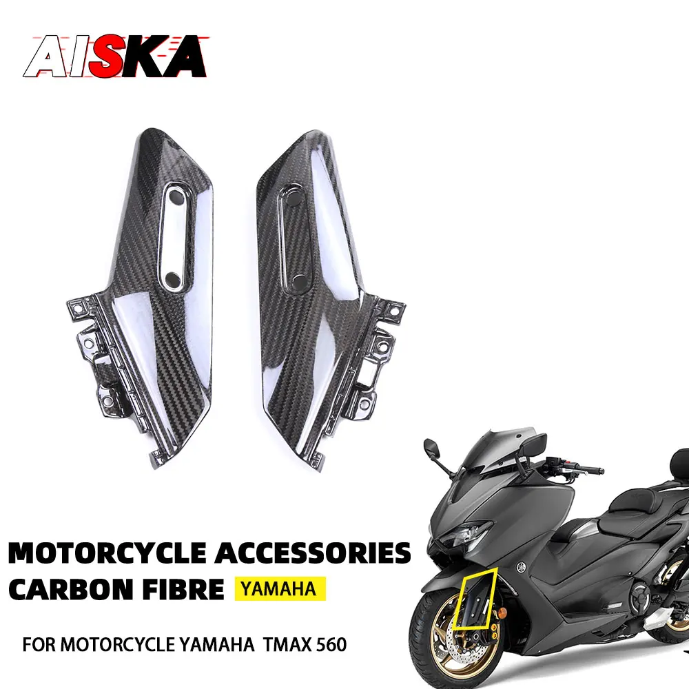 

100% Pure Carbon Fiber Motorcycle Accessories Front Fender Mudguard Side Panels Fairing For YAMAHA TMAX 530 TMAX 560 2017 - 2021