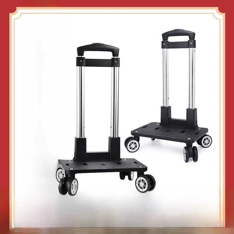 chariot-de-manutention-portable-et-leger-en-alliage-d'aluminium-a-quatre-roues-empilable-avec-poignee-de-traction-pour-sacs-bagages-et-remorques