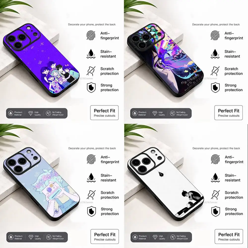 

Omori Game Phone Case For iPhone 17,16,15,14,13,12,11 Plus,Pro,Max,XR,Plus,E,Mini Black Soft Cover