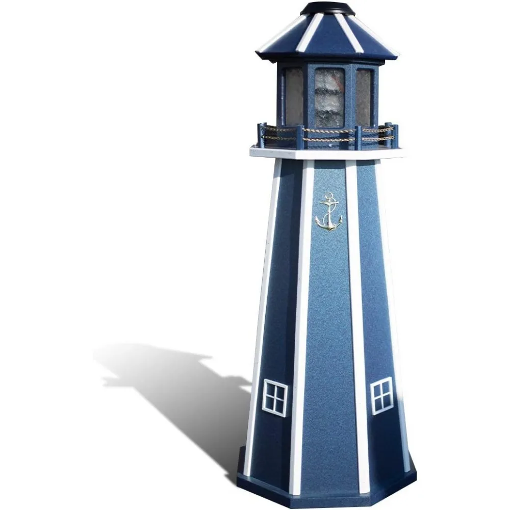 

Modern Decorative Lighthouse for Garden Décor 3ft/4ft – 45W Poly Solar Lighthouse Lamp for Outdoor Décor, Amish Handcrafted Woo