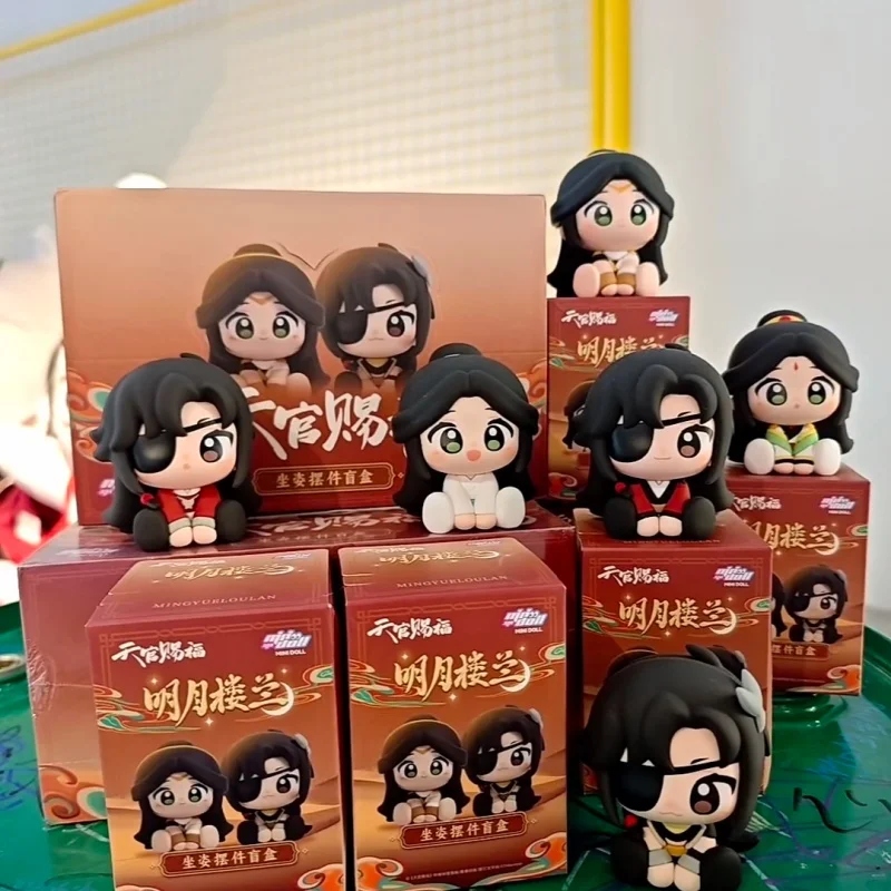 Figurka kolekcjonerska Heaven Officials Blessing Moonlit Loulan Sereis Blind Box, urocza figurka anime, ozdoba na biurko, model kawaii dla dziewczyn, prezent.