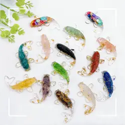 Natural Crystal Crushed Stone Lucky Koi Fish Ornament Drip Gel Mini Fish Statue Ornaments Goldfish Gifts Desktop Jewelry