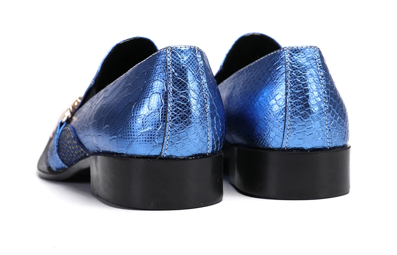 Herrenschuhe aus echtem Rindsleder mit Pythonmuster und Nadelverzierung für formelle Anlässe im Herbst, Modellausstellungen und geschäftliche Gelegenheiten. – Detail 18