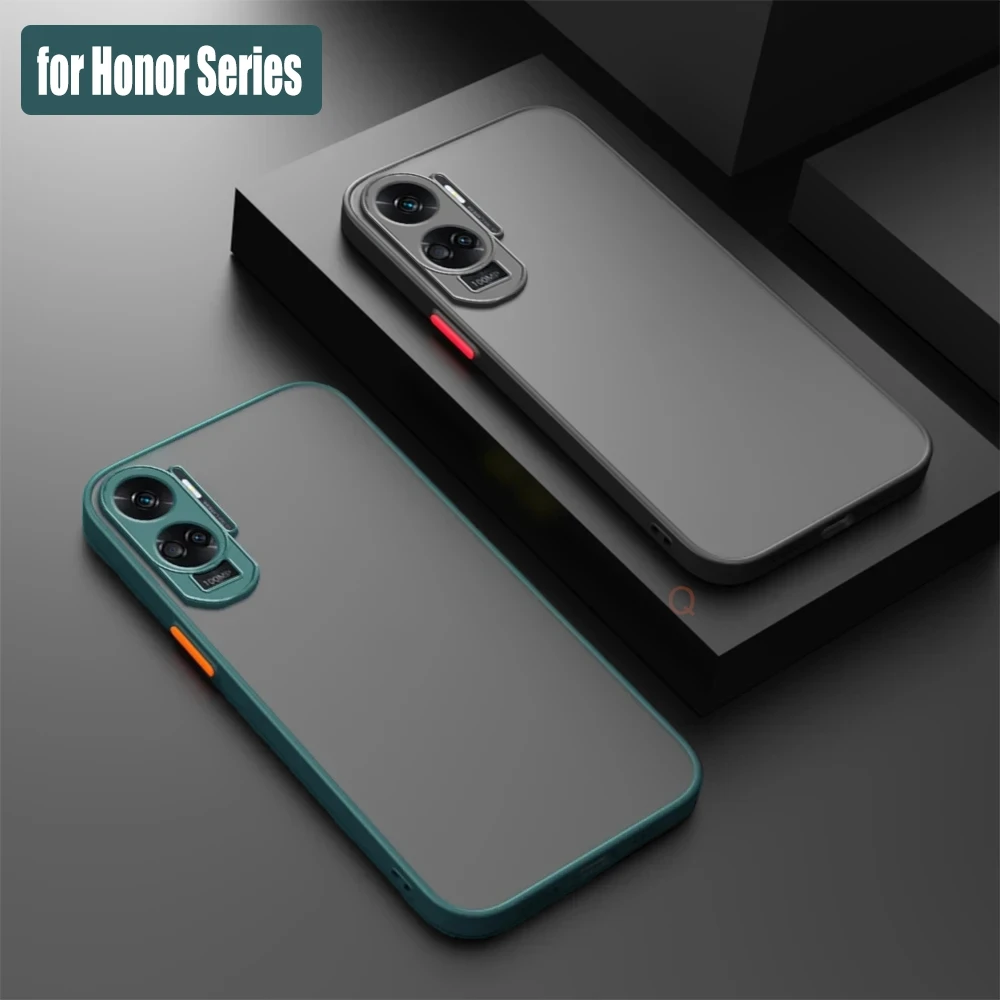 Honor90 90lite Skin Feel Matte Translucent Hard Case For Huawei Honor 90 Lite 5g 50 70 Silicone Bumper Back Cover Honor70