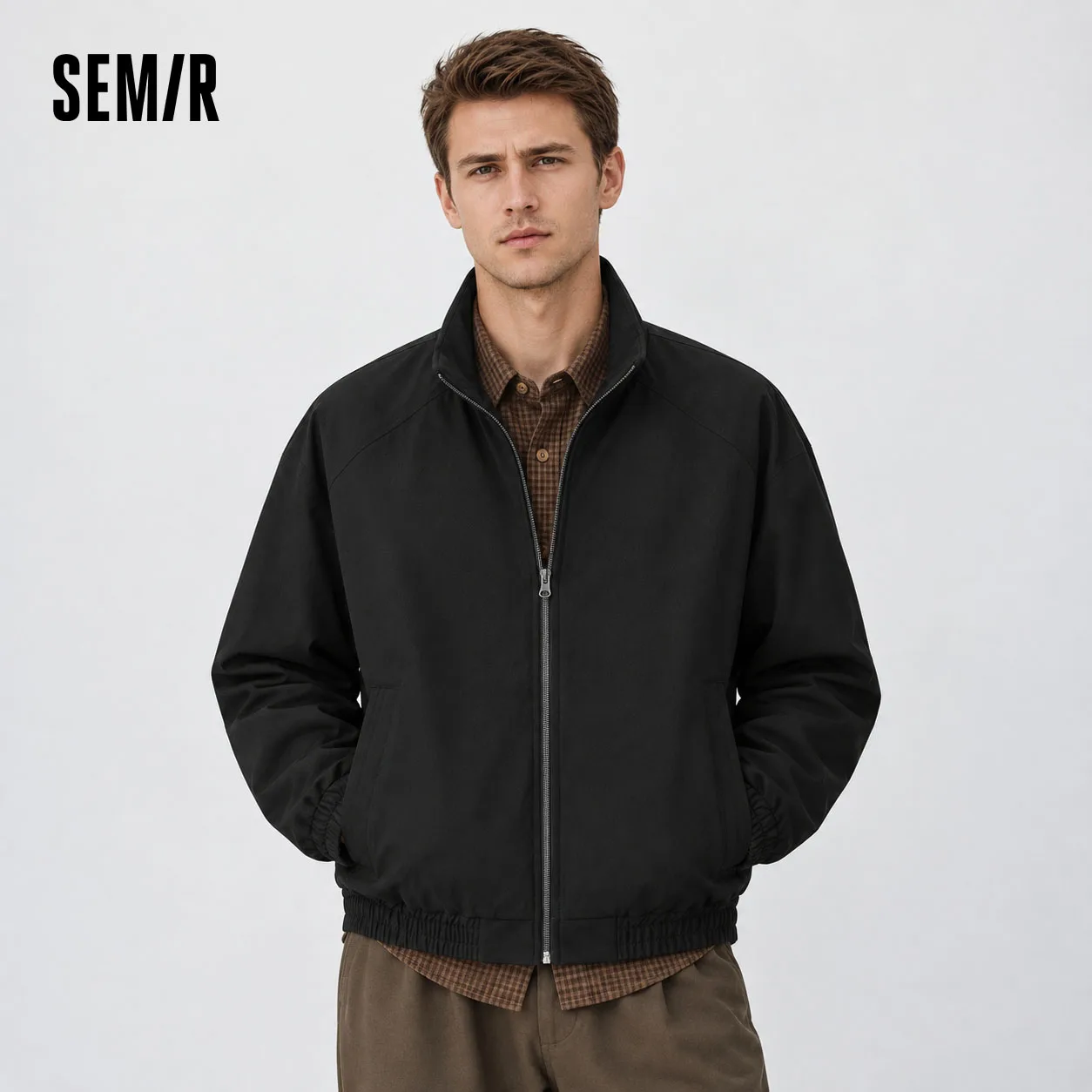 Semir Men Padded Jacket Minimal Design Oversized Fit Stand Collar 2026 New Winter Daily Wear Urban Casual Style