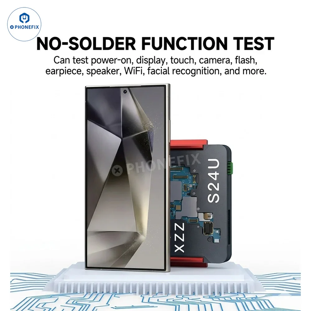 XZZ ISocket SAM S22-S25 Ultra Motherboard Layered Test Fixture for Samsung S22U-S25U ROG 8/8PRO Logic Board Function Detection
