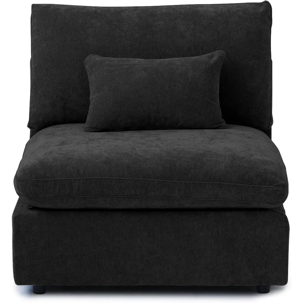 

Minimalist Breathable Sofa Cushion Covers, Removable, Black for Living Room Comfort