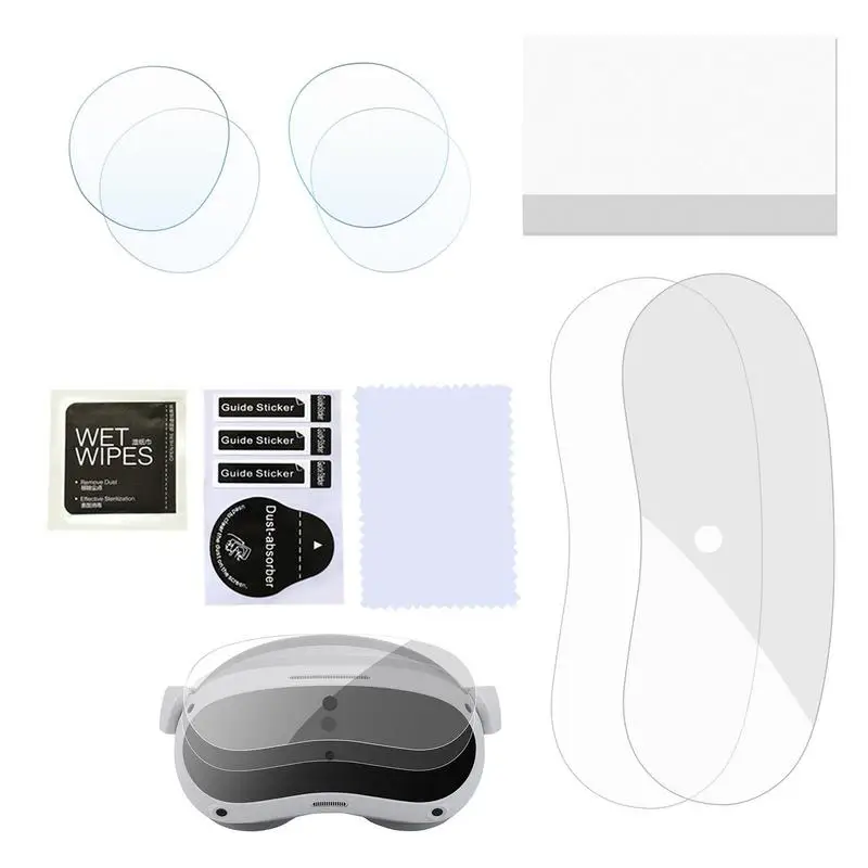 For Pico4 Headwear Lens Screen HD Protective Anti-Scratch Soft Panel Film Combo 2 Sets VR Glasses Headset HD Accessories