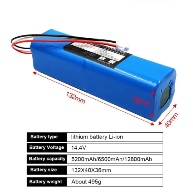 Para dispositivos XiaoMi Lydsto R1 Viomi S9 Roidmi Eve Plus nueva batería Digital 14,4 V 5200-12800mAh