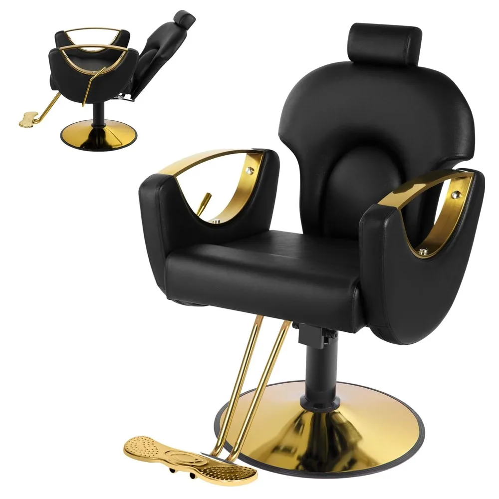 كرسي صالون لمصفف الشعر، كرسي صالون تصفيف الشعر مع بوم هيدروليكي احترافي، شامبو تجميل متعدد الوظائف #6