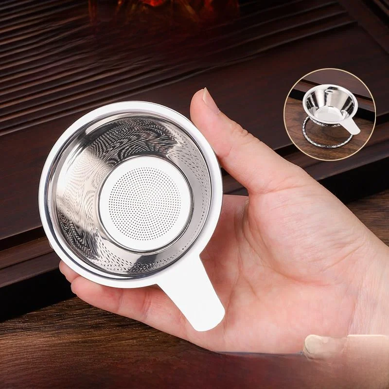 

Stainl Steel Thiened Tea Strainer for Home Use Tea Brewing Filter Net Universal Accory for Tea Sets by Feilanggu