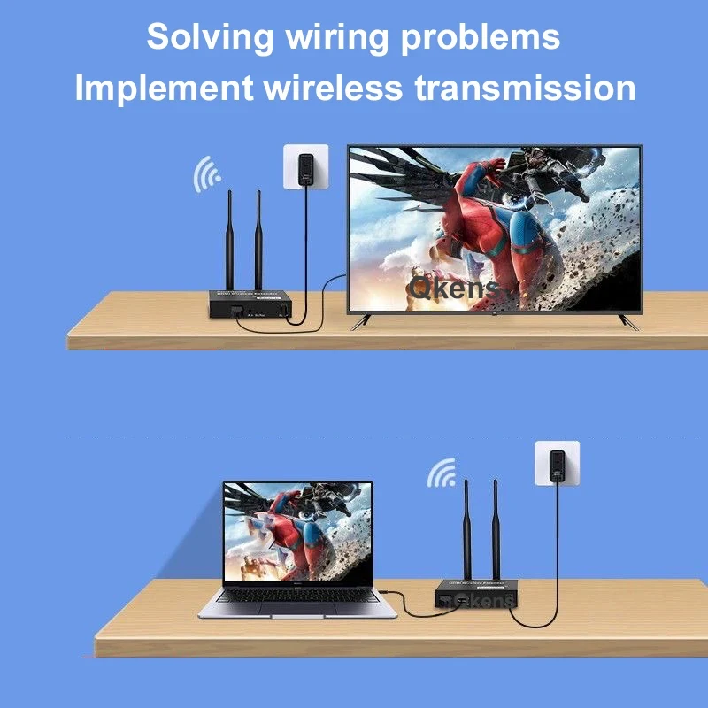 Bezprzewodowy przedłużacz HDMI 200M, nadajnik i odbiornik wideo 1080P, 1 TX 2 3 4 RX, adapter do wyświetlacza TV, do udostępniania DVD, kamery, PC na projektor — zdjęcie 4