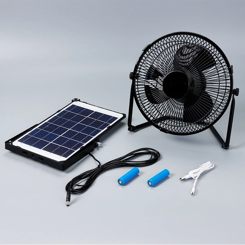 Ventilatore elettrico solare portatile senza fili di grandi dimensioni ventilatore da pavimento con ricarica esterna ventilatore da appoggio per uso