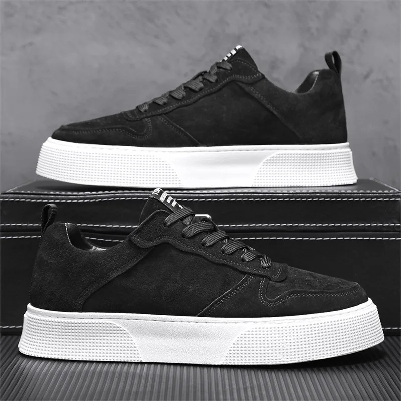 2026 남성 스니커즈 럭셔리 스웨이드 캐주얼 슈즈 레이스업 플랫폼 슈즈 트렌디 스트리트 스케이트보드 슈즈 남성 테니스 슈즈 남성용 신발
