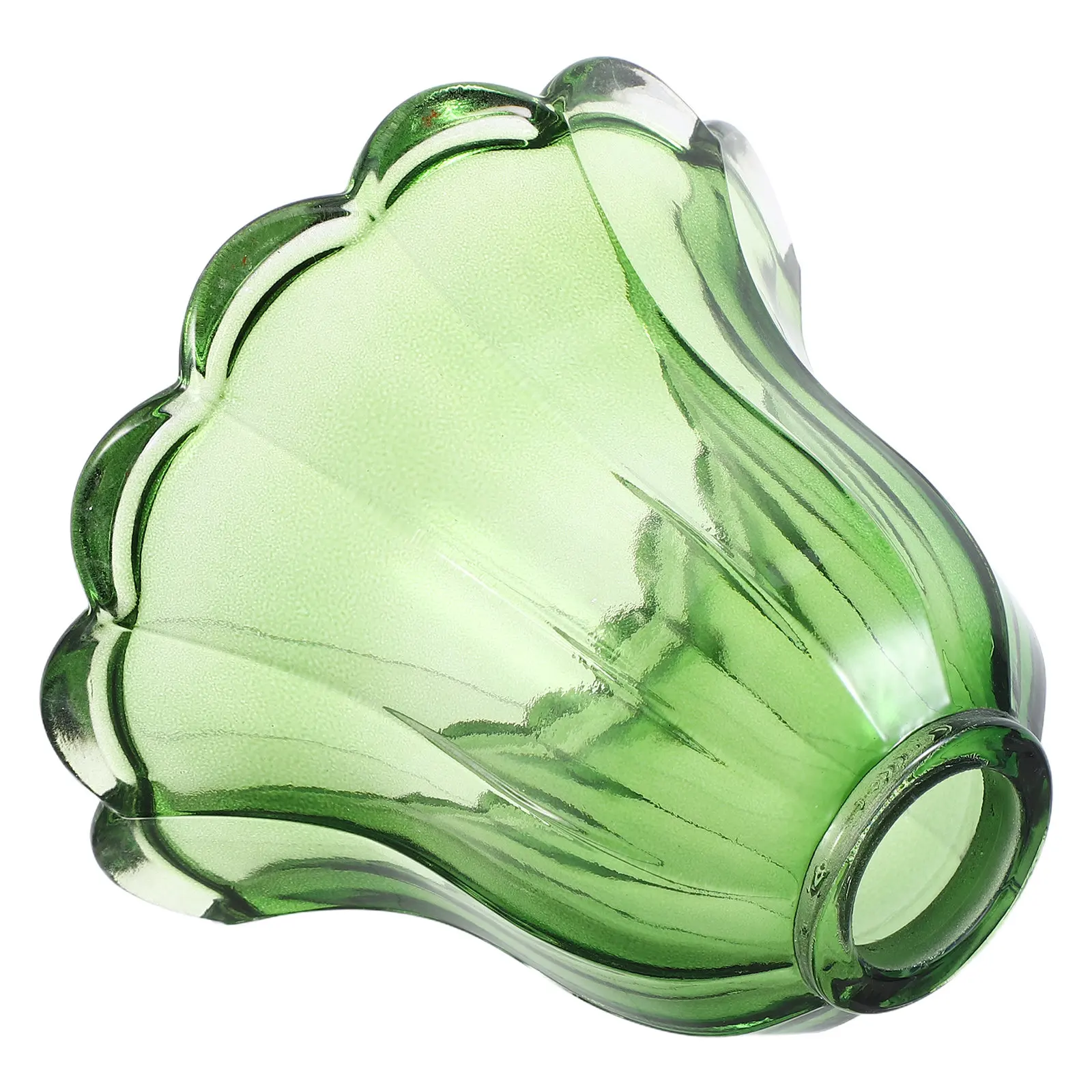 Glass Flower Lamp Shade Replacement for Table Lamp Pendant Light Fixture Living Room Bedroom Decor Green Glass Lampshade Design