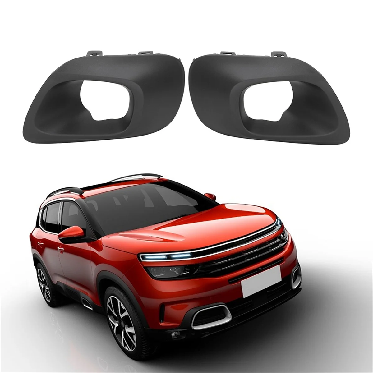 1 Pair Fog Light Bezel Cover 9817829777 9817829977 1926348X Fog Lamp Trim for Citroen C5 AIRCROSS