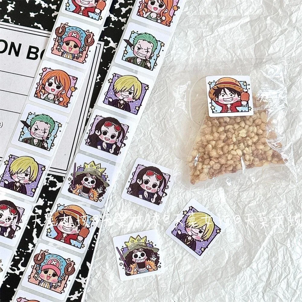 500pcs One Piece Tape Stickers Whole Volume Anime Cartoon Creative Decorative Sealing Stickers Card Wall Stickers Roll Stickers