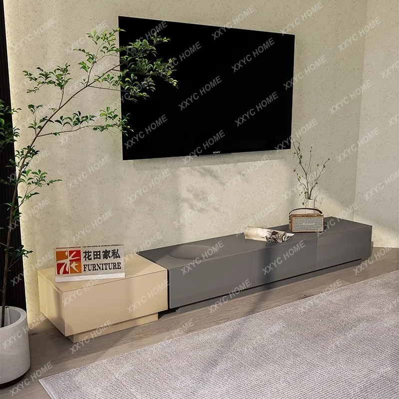 minimalist TV cabinet combination model room B & B living room wabi sandy wind creative coffee table