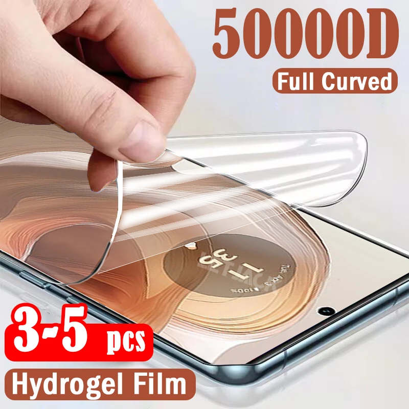 

3-5Pcs Curved Hydrogel Film For Motorola Edge 50 40 30 Ultra Fusion Screen Protectors For Moto S50 Neo G85 Protective Soft Film