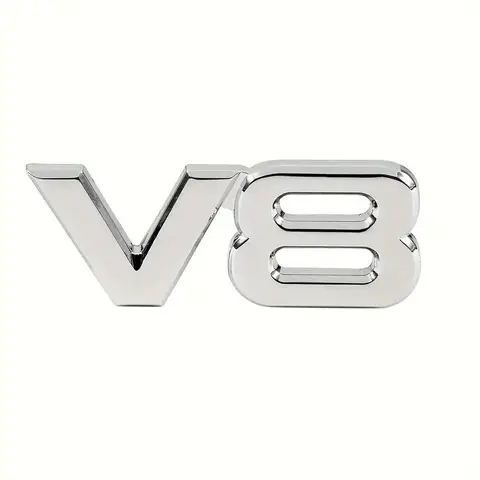Metal 3D V8 Engine Displacement Trunk Rear Car Badge Decal Emblem Sticker Auto Styling For TOYOTA VW BENZ BWM VOLVO JEEP AUDI 8 best sales toyota logo black - №7
