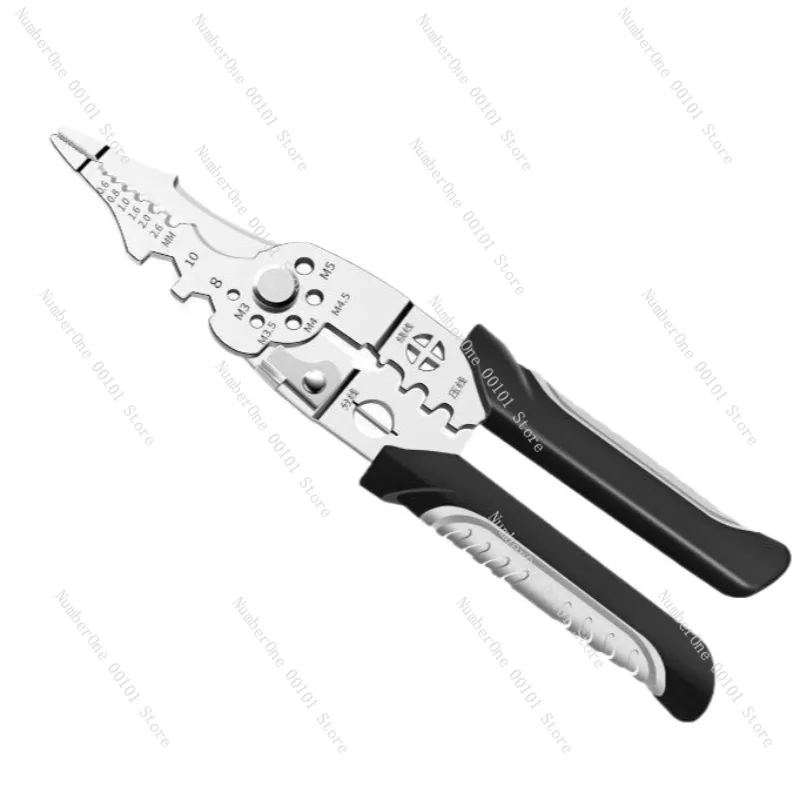 Special wire stripping pliers for electricians, wire splitting, peeling and pressing, universal wire winding and cutting