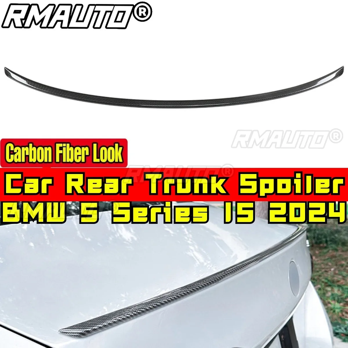 

Car Rear Spoiler Wing Compatible with BMW 5 Series I5 2024 Body Kit Car Rear Trunk Spoiler Wing Car Accessories