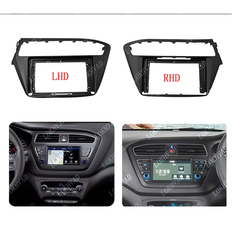 9 Inch For Hyundai I20 2018 2019 Car Radio Stereo Android MP5 Player 2 Din Head Unit Navigation Install Panel Fascia Frame