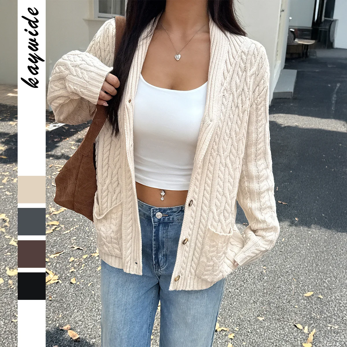 

Sports Knitted Long Sleeve Sweatshirt Women's Clothing 2025 Autumn and Winter New Style
