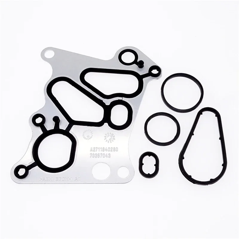 2711840280 Oil Filter Housing Seal Seals Kit Fit for Mercedes-Benz M271 W204 C180 C200 E200 SLK200 2008-2014 A2711840280