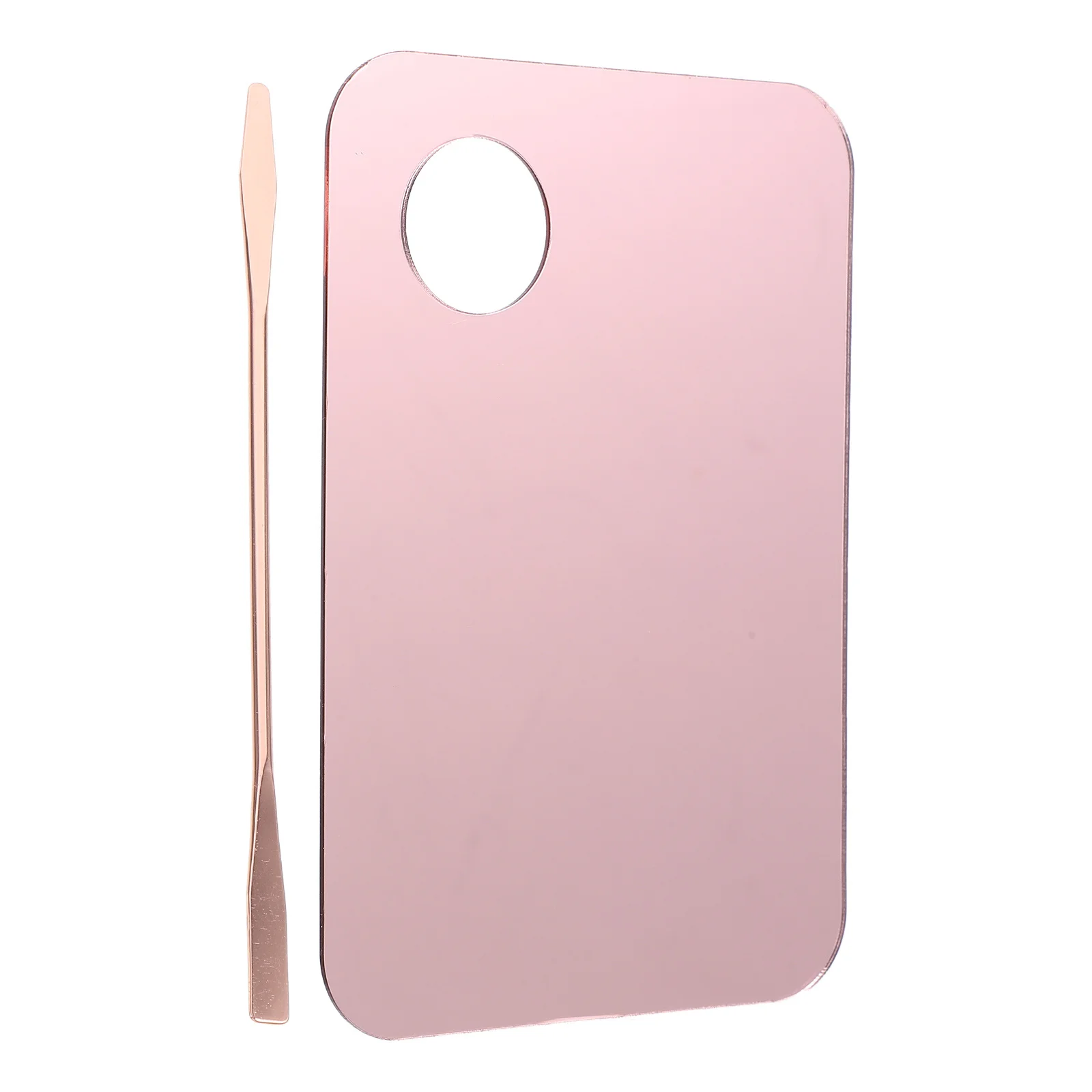 1 Juego de paleta mezcladora de maquillaje acrílico con espátula de acero inoxidable para mezclar pigmentos de base, suministros de pintura Diy