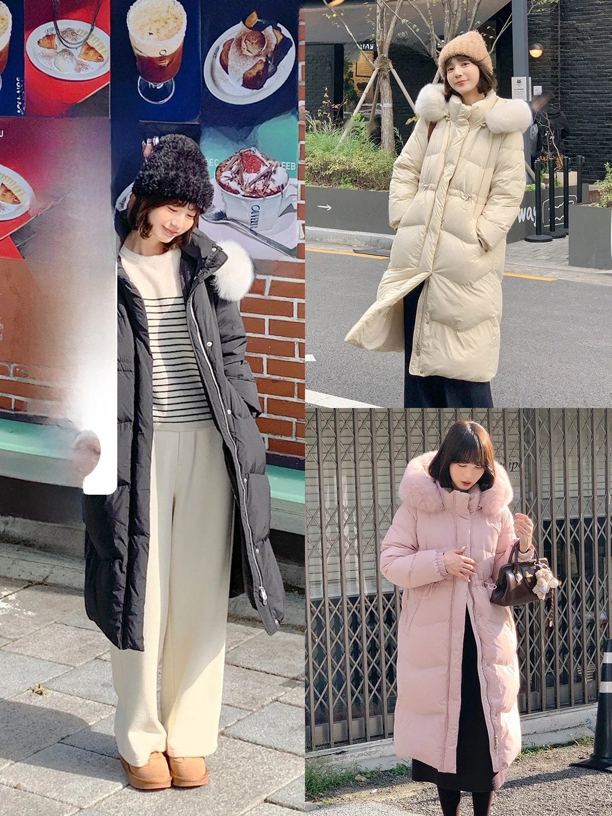 

Ferrara Home Pink 90 White Du down Long Coat Women's Autumn Winter Hooded Casual down Jaet Fog Island Snow Season