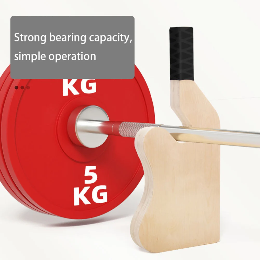 

Деревянный держатель для штанги с нескользящей ручкой, подставка для становой тяги, фитнес-оборудование для поднятия тяжестей