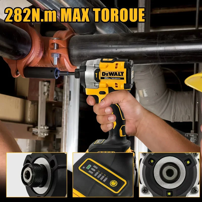 Dewalt 20 فولت DCF860 مثقاب مدمج لاسلكي/سائق مثقاب كهربائي بدون فرش أدوات كهربائية قابلة لإعادة الشحن مطورة #4