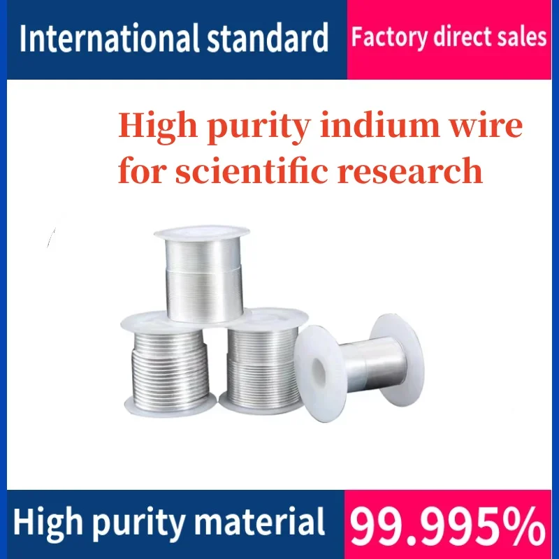 High Purity Indium Wire For Scientific Research Diameter ( Length ( Metallic Material