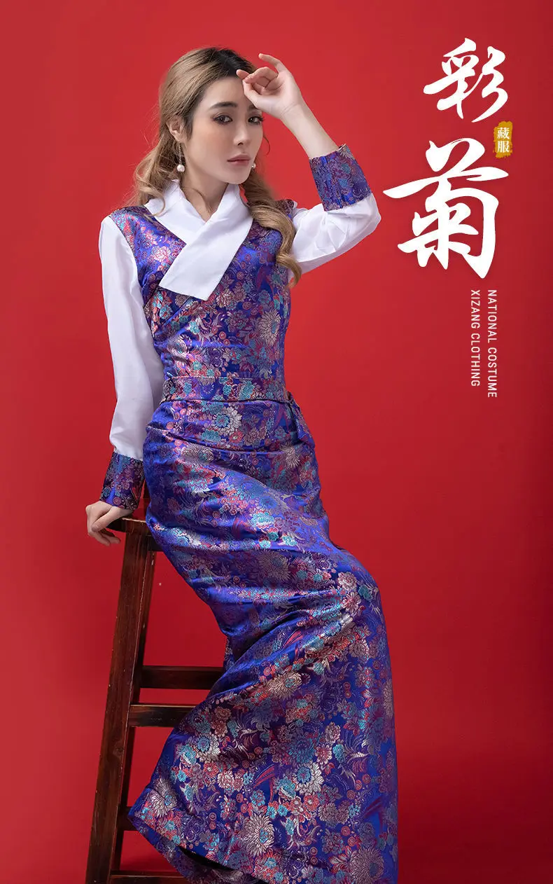 

Original Tibetan Lhasa Clothing Ethnic Style Bola Guozhuang Clothing Travel Photography Clothing