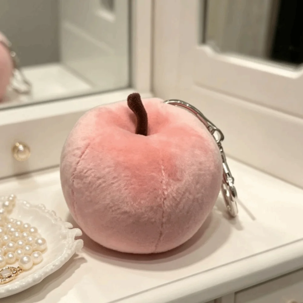 Fashion Plush Plush Keychain Simple Design Fruit Pattern Plush Fruit Pendant Neutral Color Plush Pinch Pendant Gift Choice