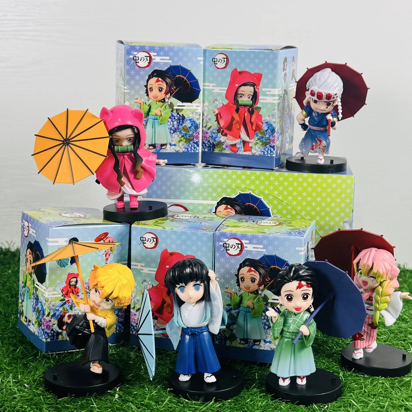 

12 Ghost Slayer Blade Meiyu Series AB Blind Box Q Edition Handheld Anime Peripheral Model Ornament Doll