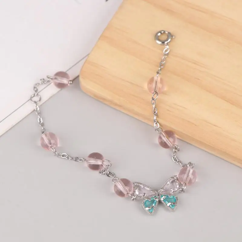 1pc Nevertheless Cosplay Bracelet Bow Crystal Pendant Bracelets Jewelry Prop Accessories Gifts  New and high quality