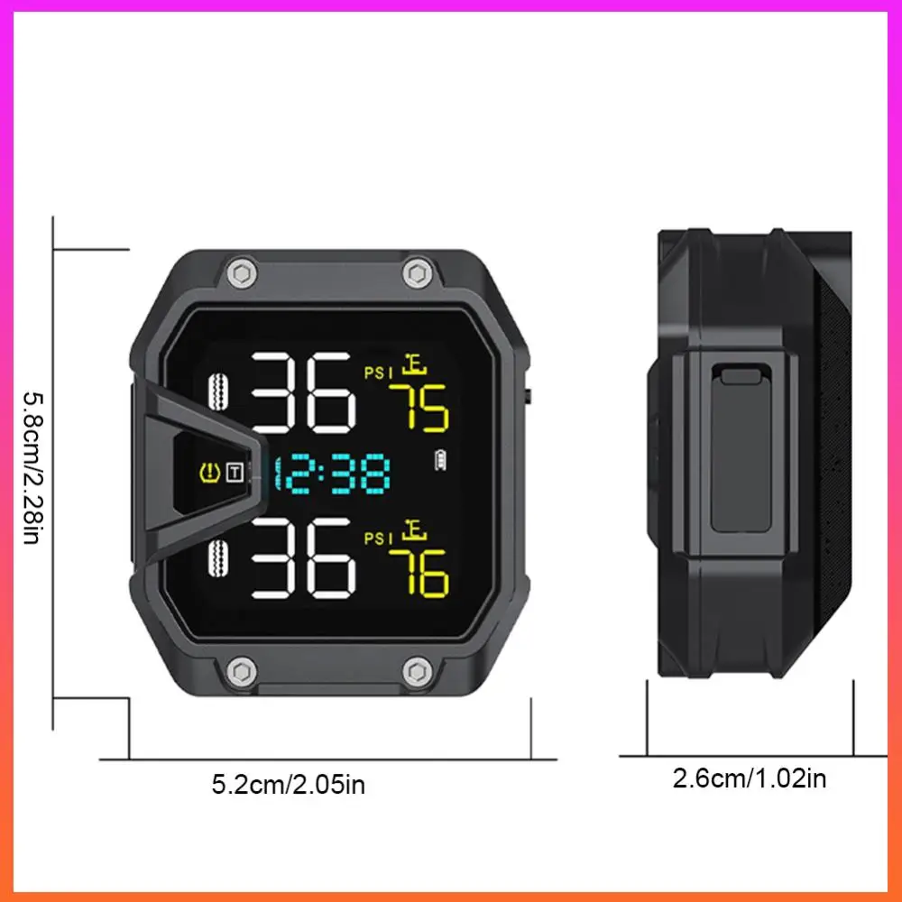 

Motorcycle Tire Pressure Monitoring Alarm System with 2 Sensors Wireless Tire Pressure Monitoring System Motorcycle Accessories