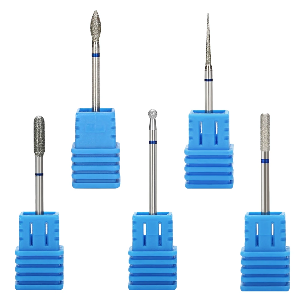 Nail Drill Bits Electric Rotary Manicure Nail Art Filing Grinding Head 5Pcs
