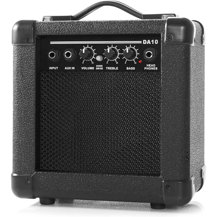 حزمة جيتار كهربائي صوتي رفيع الحجم بالكامل مع 10 وات أمبير للأداء المباشر والممارسة المنزلية مثالية لـ M