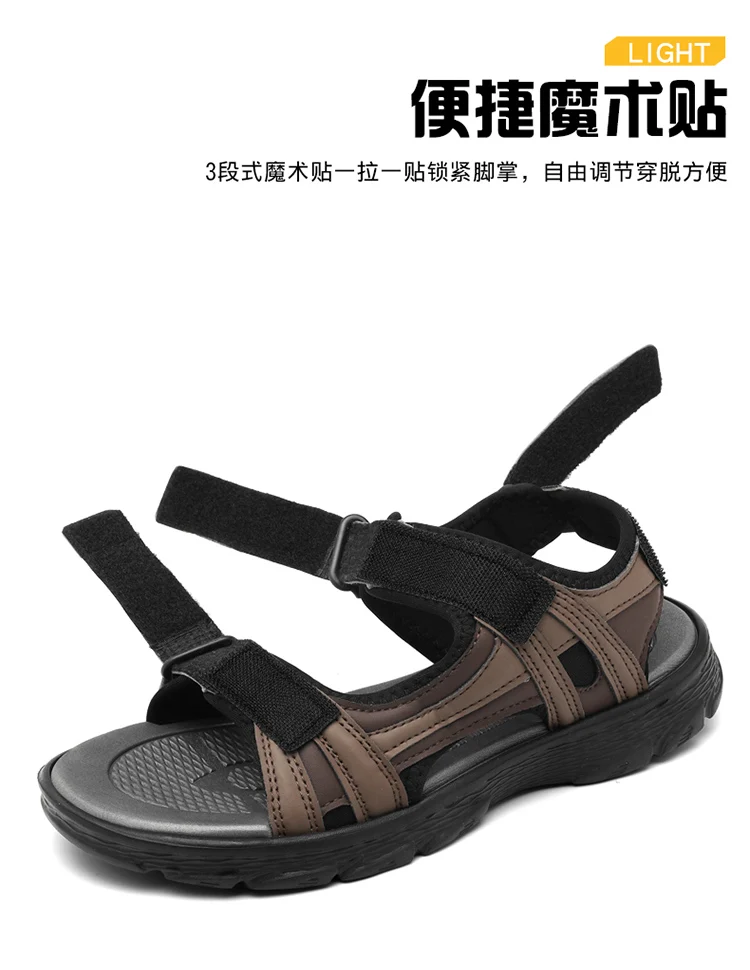 Herren-Sportsandalen, Outdoor, Wandern, wasserdicht, Strandsport, Herren-Sandalen, Sommer, offene Zehen, verstellbare Schnürsenkel – Detail 18
