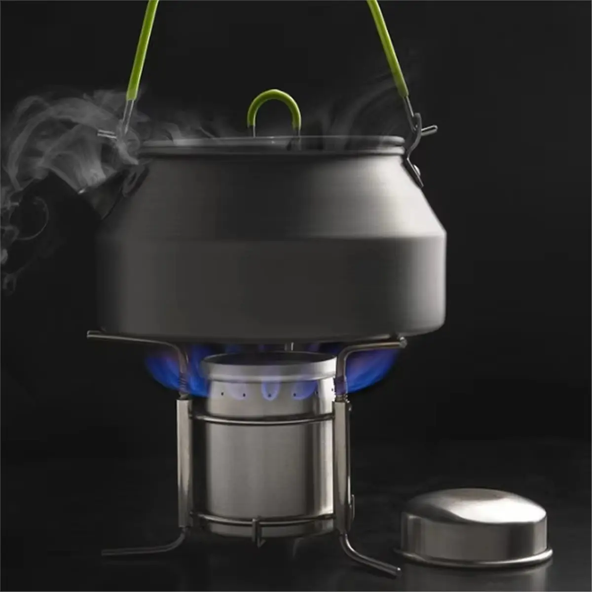 POPULAR-Camping Picnic Alcohol Stove Camping Furnace Outdoor Stainless Steel Liquid Alcohol Stove Portable Liquid Burner
